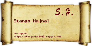 Stanga Hajnal névjegykártya